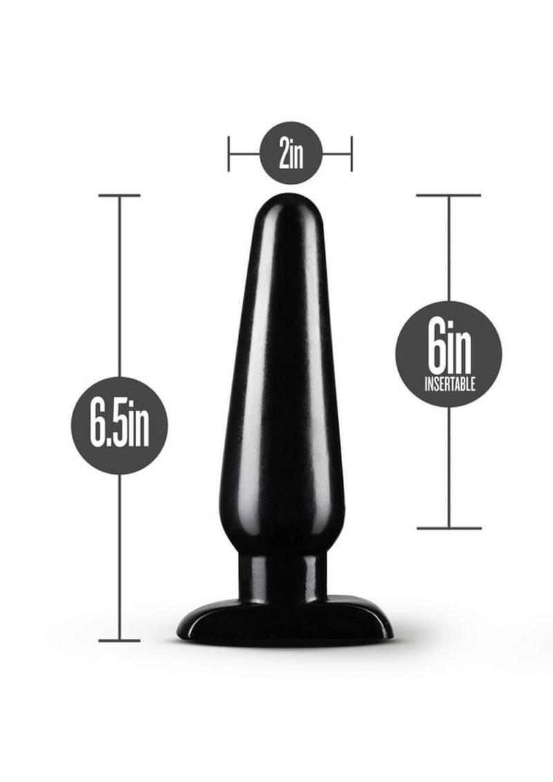 Anal Adventures Basic Anal Plug - Black - Large