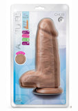 Au Naturel Chub Dildo with Suction Cup - Caramel - 10in