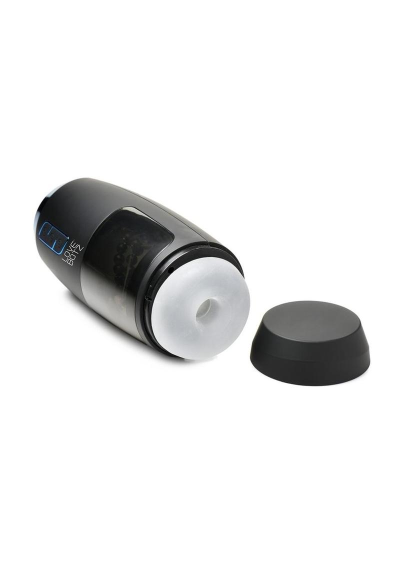 Lovebotz The Milker Slider 18x Rechargeable Stroking Masturbator - Black/Clear