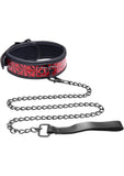 Master Series - Crimson Tied Chained Collar with Leash