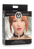 Master Series Kinky Kitty Adjustable Ring Choker Slim - Black