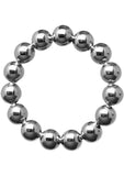 Master Series Meridian Stainless Steel Beaded Cock Ring - Silver - 2in