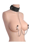 Master Series Submission Collar and Nipple Clamp Union - Black