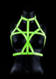 Ouch! Bra Harness - Glow In The Dark/Green - Large/XLarge