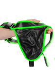 Ouch! Buckle Jock Strap - Black/Glow In The Dark/Green - Medium/Small