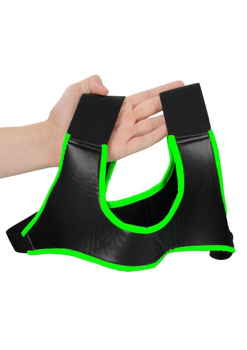 Ouch! Neoprene Harness - Black/Glow In The Dark/Green - Medium/Small