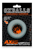 Oxballs Axis Rib Griphold Cockring - Clear/Clear Ice