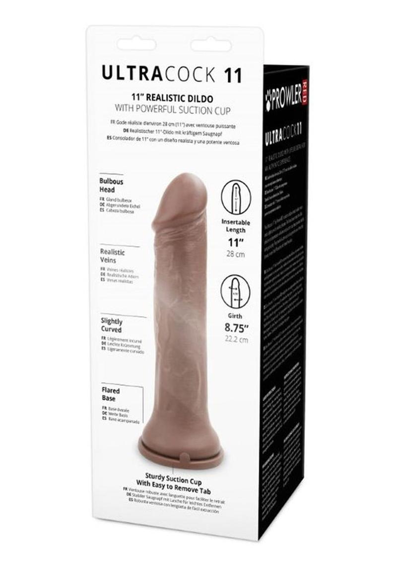 Prowler Red Ultra Cock Realistic Dildo - Caramel - 11in