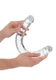 Realrock Crystal Clear Double Dong - Clear - 18in