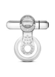 Stay Hard Vibrating Tongue Ring - Clear/Silver
