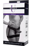 Strap U Bardot Elastic Strap-On Harness with Thigh Cuffs - Black