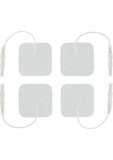 Zeus Electrosex Adhesive Electro-Pads - White - 4 Pack