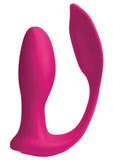 3Some Double Ecstasy Silicone Rechargeable Vibrator with Remote Control - Pink