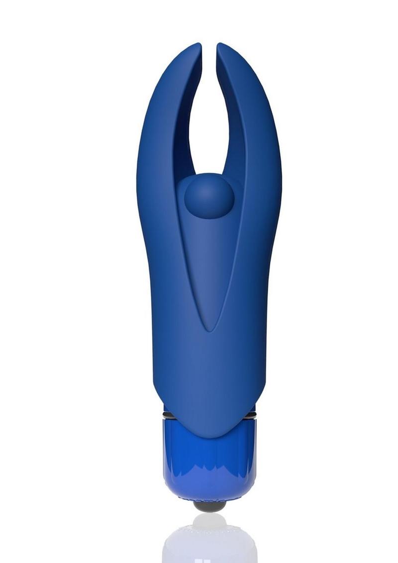 4b Demon Rechargeable Silicone Mini Clitoral Stimulating Vibrator - Blue/Blueberry