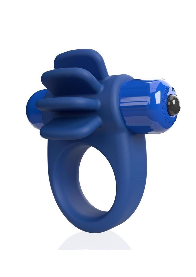 4t Skooch Vibrating Cock Ring with Clitoral Stimulator - Blue/Blueberry