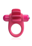 4t Skooch Vibrating Cock Ring with Clitoral Stimulator - Red/Strawberry