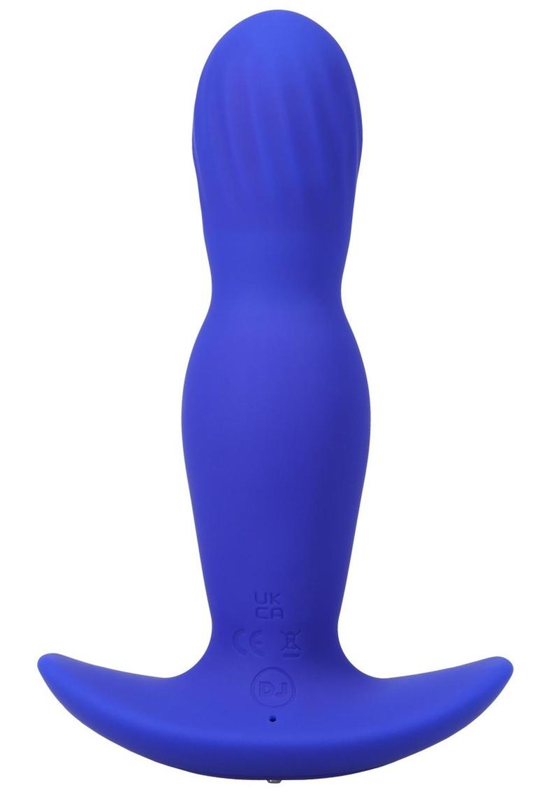 A-Play Expander Rechargeable Silicone Anal Plug with Remote Control - Blue