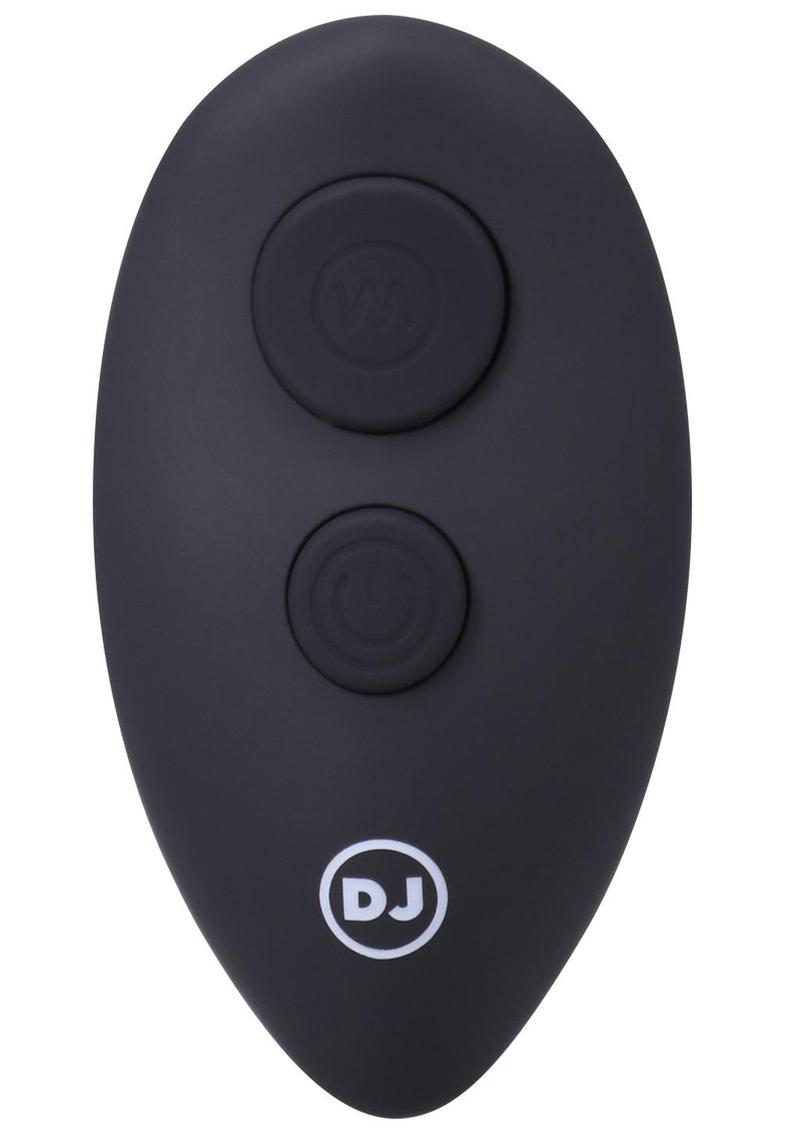 A-Play Shaker Rechargeable Silicone Beaded Anal Plug with Remote Control - Black