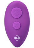 A-Play Shaker Rechargeable Silicone Beaded Anal Plug with Remote Control - Purple