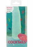 Addiction Cocktails Vibrating Silicone Dildo - Green/Mint Mojito - 5.5in