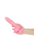 Addiction Toy Collection Brandon Silicone Glow In The Dark Dildo with Balls - Glow In The Dark/Pink - 7.5in