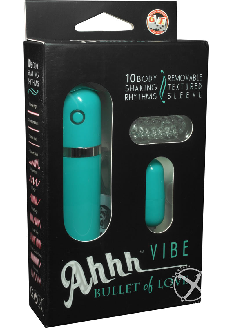 Ahhh Vibrating Bullet Of Love with Remote Control - Teal