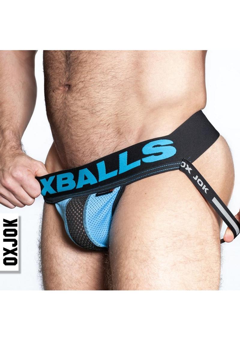 Airmesh Upthrust Slider-Strap Jock - Sky Blue - Large