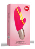Amorino Silicone Vibrator with Clitoral Stimulator