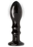 Ass-Sation Remote Control Rechargeable Vibrating Metal Anal Pleaser - Black/Metal