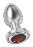 Ass-Sation Remote Control Rechargeable Vibrating Metal Anal Plug - Metal/Silver