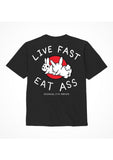 Assholes Live Forever Live Fast Eat Ass T-Shirt - Black - XLarge