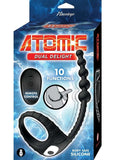 Atomic Dual Delight Rechargeable Silicone C-Ring and Anal Beads - Black