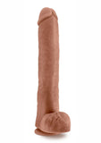 Au Naturel Daddy Sensa Feel Dual Density Dildo with Balls - Caramel - 14in