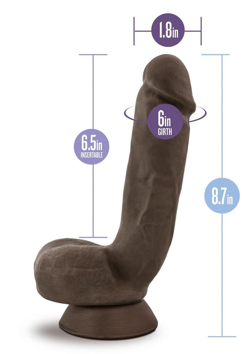 Au Naturel Jerome Dildo - Brown/Chocolate - 8.75in