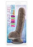 Au Naturel Sensa Feel Dildo with Suction Cup - Brown/Chocolate - 9in