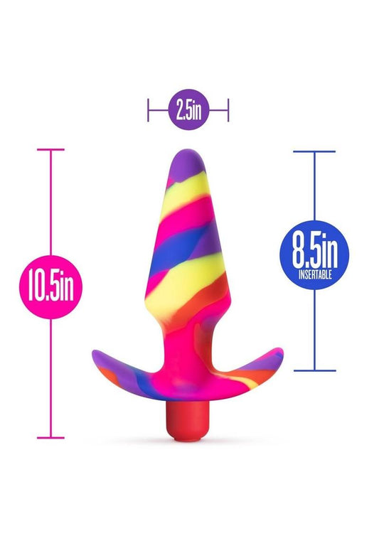 Avant Free Spirit Scarlet Silicone Vibrating Anal Plug - Multicolor