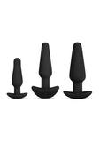 B-Vibe Anal Education Set Rechargeable Silicone Anal Play - Black