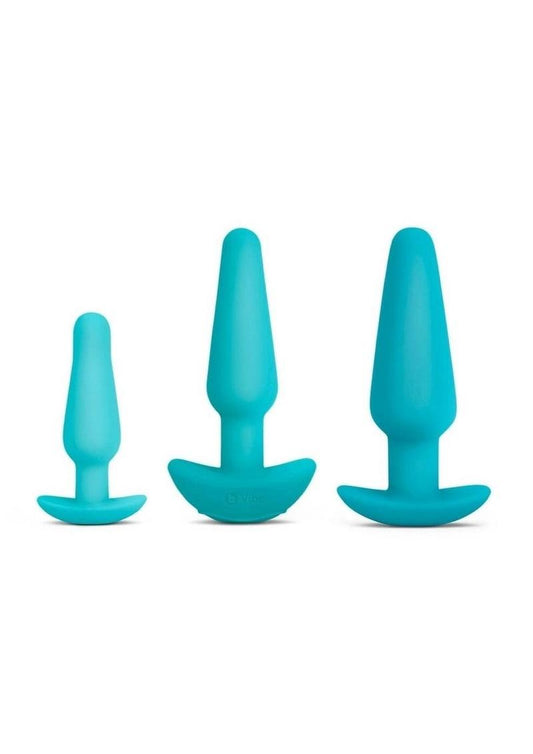 B-Vibe Anal Education Set Rechargeable Silicone Anal Play - Blue