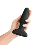 B-Vibe Rimming Petite Rechargeable Silicone Anal Plug with Remote Control - Black