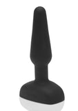 B-Vibe Trio Plug Rechargeable Silicone Anal Plug with Remote Control - Black