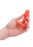 B-Vibe Vibrating Snug Plug Rechargeable Silicone Anal Plug - Orange - Small