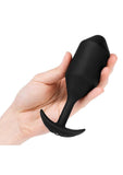 B-Vibe Vibrating Snug Plug Rechargeable Silicone Anal Plug - Black - XXLarge