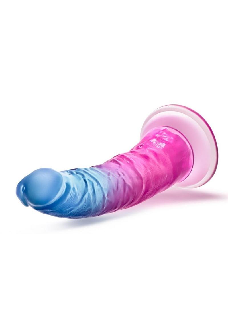 B Yours Beautiful Sky Dildo 7in Sunset - Blue/Pink