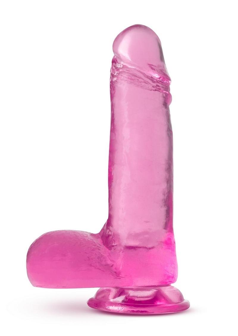 B Yours Plus Rock N' Roll Realistic Dildo with Balls - Pink - 7.25in