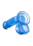 B Yours Sweet N' Hard 1 Dildo with Balls - Blue - 7in