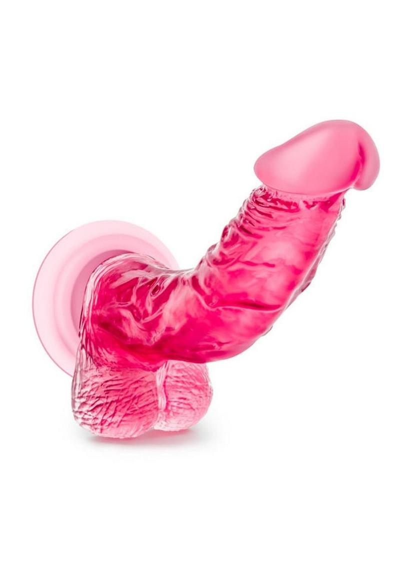 B Yours Sweet N' Hard 7 Dildo with Balls - Pink - 8in