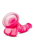 B Yours Sweet N' Hard 7 Dildo with Balls - Pink - 8in