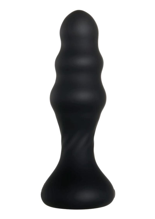 Backdoor Banger Silicone Rechargeable Anal Vibrator with Remote Control - Black