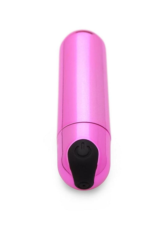 Bang! 10x Vibrating Metallic Rechargeable Bullet Vibrator - Pink