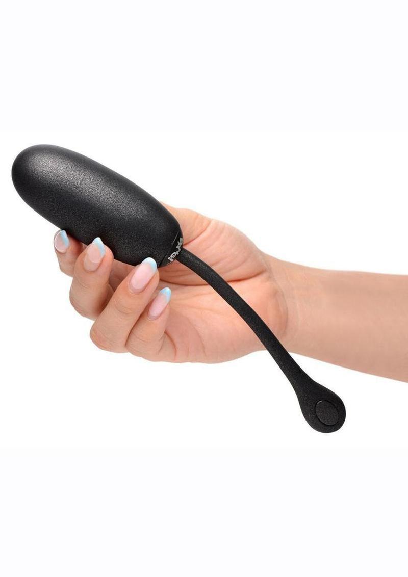 Bang 25x Rechargeable Silicone Plush Egg with Remote Control - Black